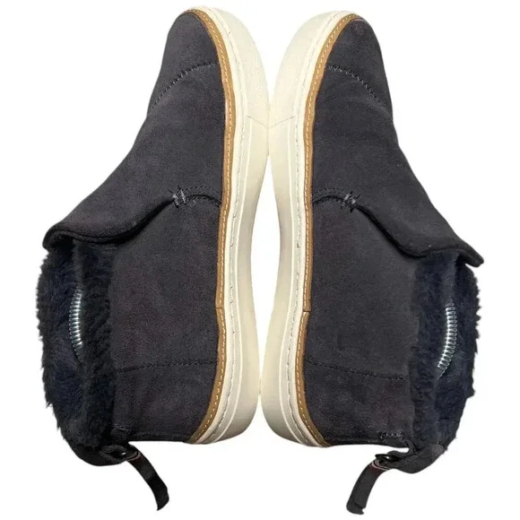 TOMS Paxton Women's 6.5 Gray Suede Ankle Boot Sneaker Faux Fur Lined Shoe - Picture 14 of 15